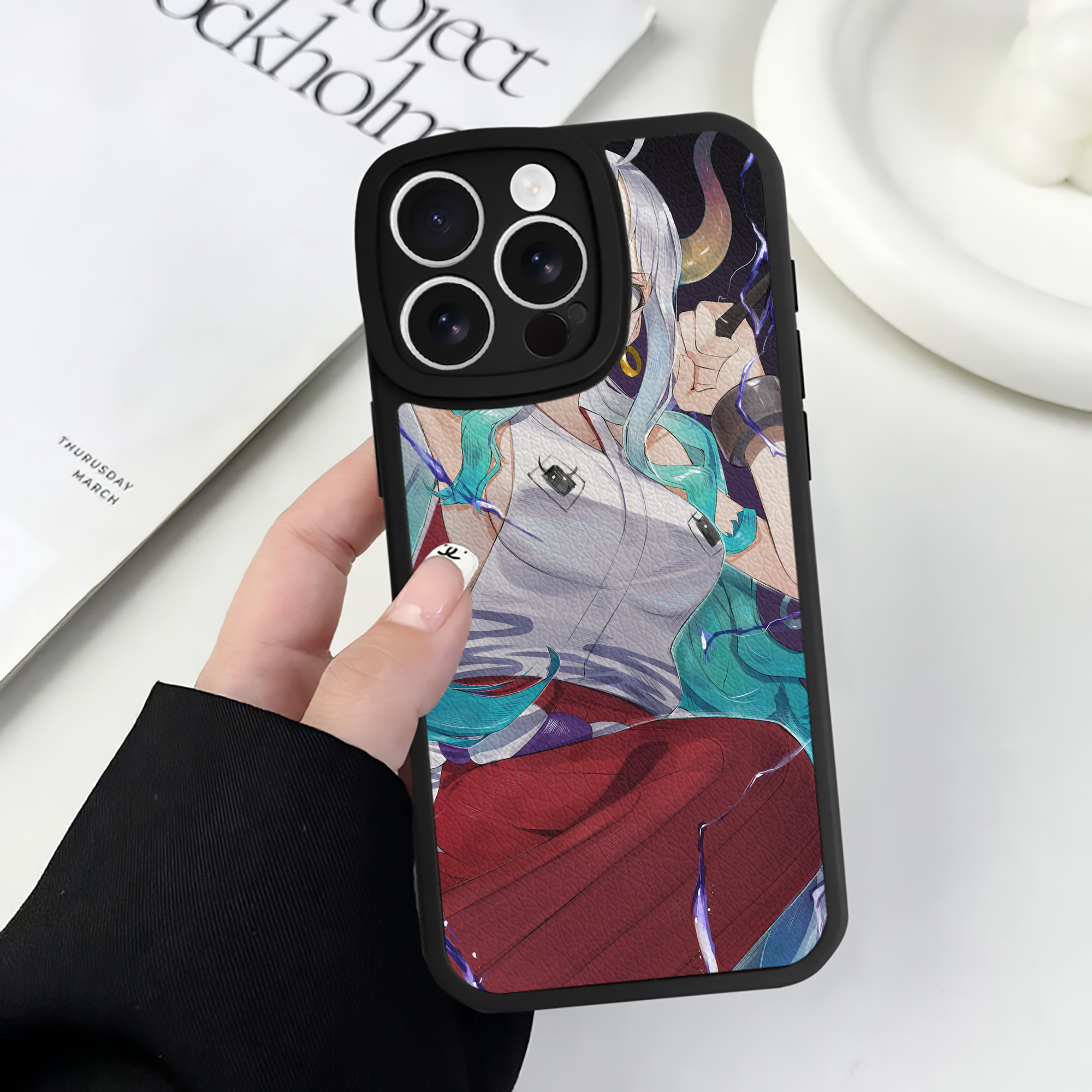 （画像用） ワンピース ONE PIECE 【iPhone 16シリーズ対応】シリコンスマホケース（レザー調） 材質：シリコン